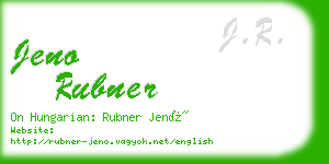 jeno rubner business card